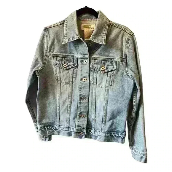 Poshmark Jackets & Blazers - Reflect Jeans Women's Denim Jacket Blue Medium Long Sleeve Button Front
